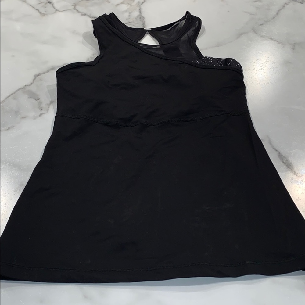 Like new Lululemon black one shoulder tank
